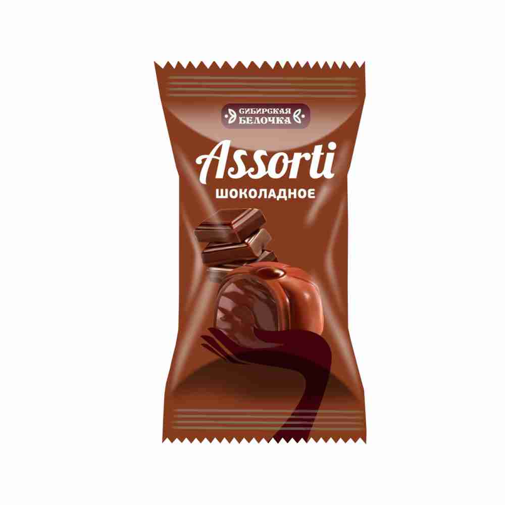 Assorti шоколадное АК3 кф (Сибирская белочка) 1кг/6пак 