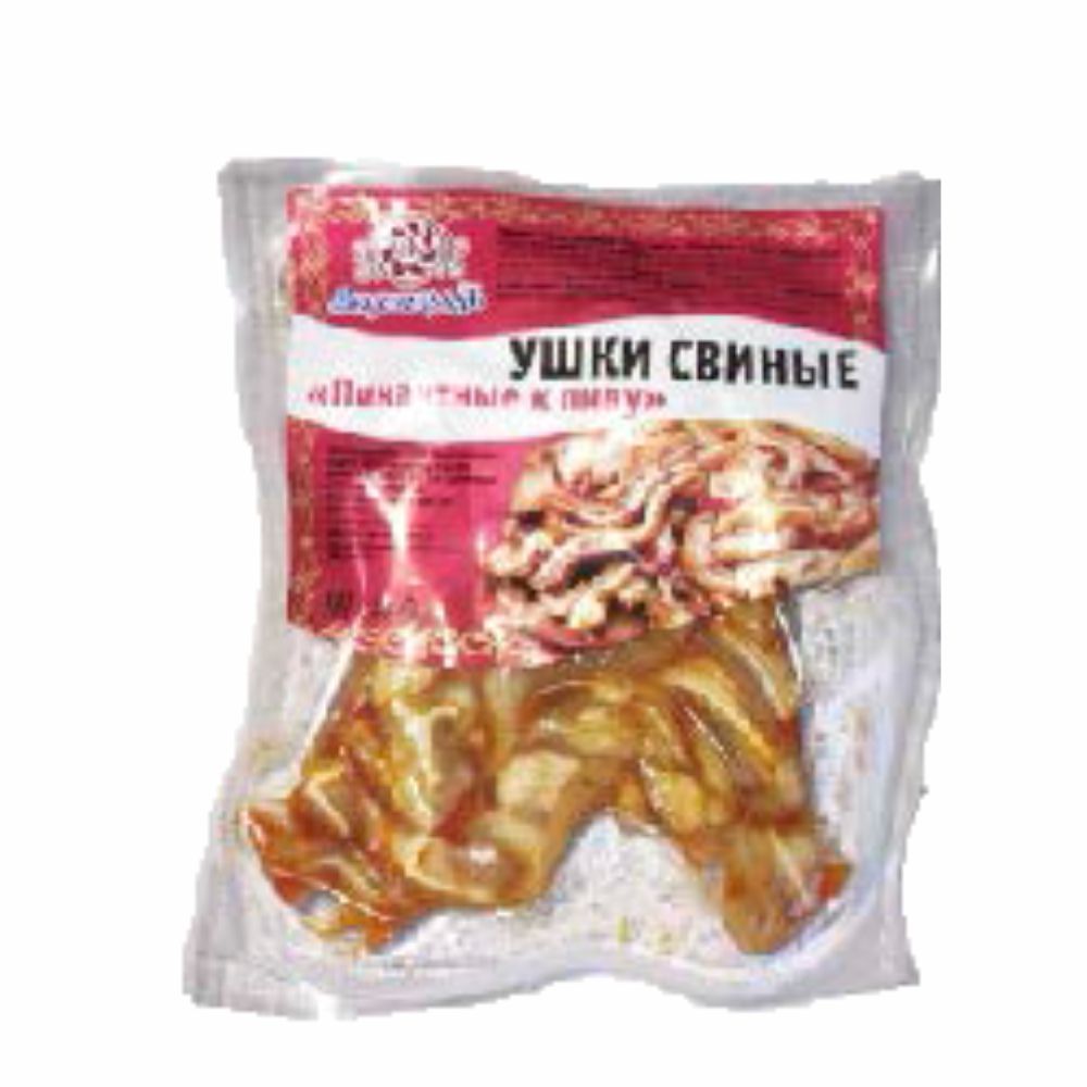 Ушки свиные Пикантные к пиву в/к в/у 0,2кг/ ШТ (Вкусноградъ)