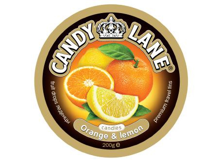 жесть CANDY LANE  CL-1-31 апельсин/лимон 200гр/6шт/4бл (Сладкая сказка) 